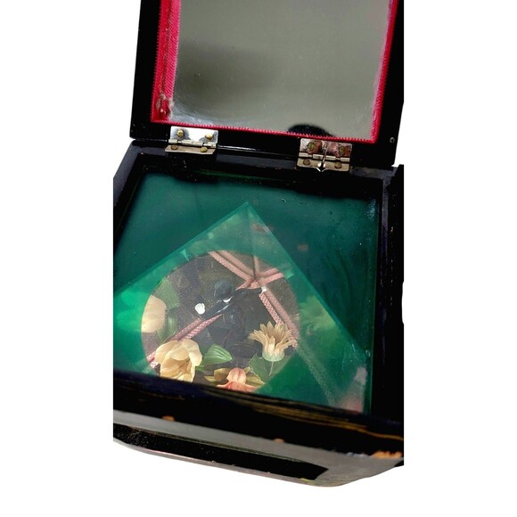 Vintage 1940s Dual Musical Mirrored Jewelry Box Dancing Ballerina & Tuxedo Man - Picture 8 of 16